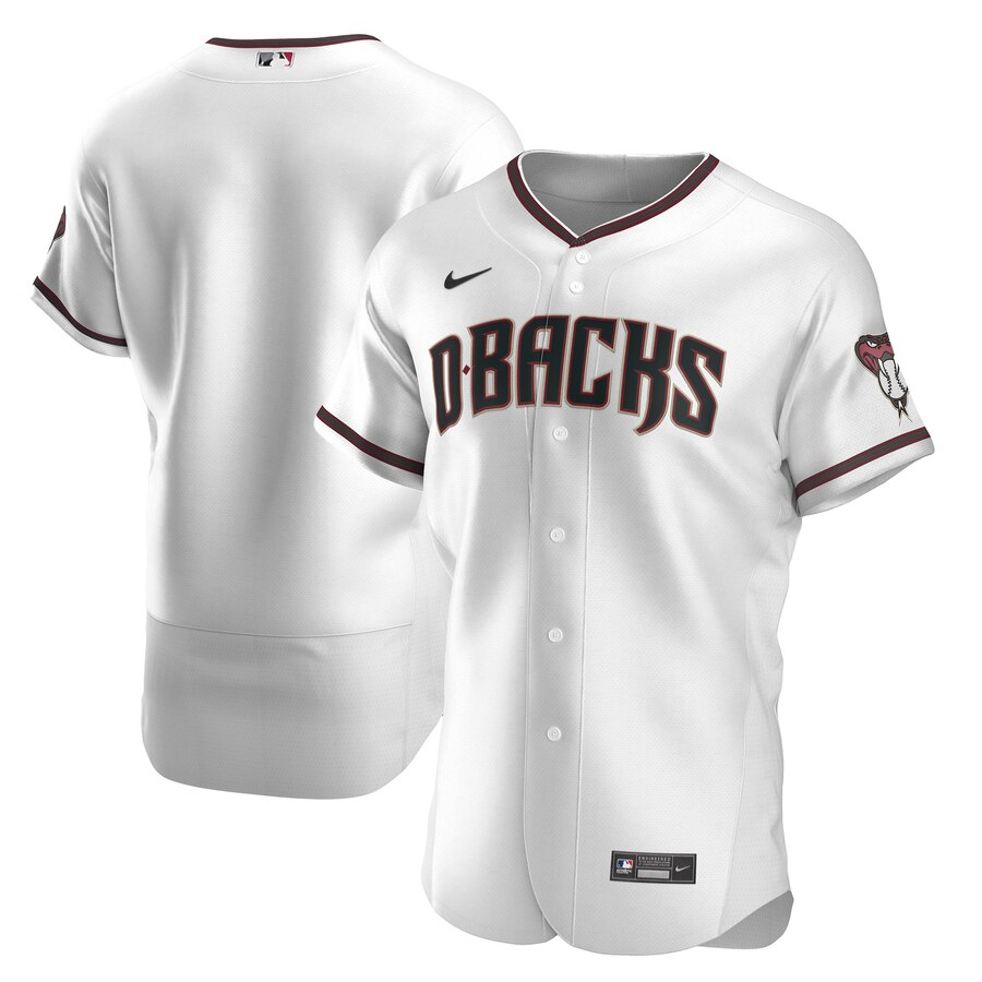 Arizona Diamondbacks Men Nike White Crimson Authentic Home Team MLB Jersey